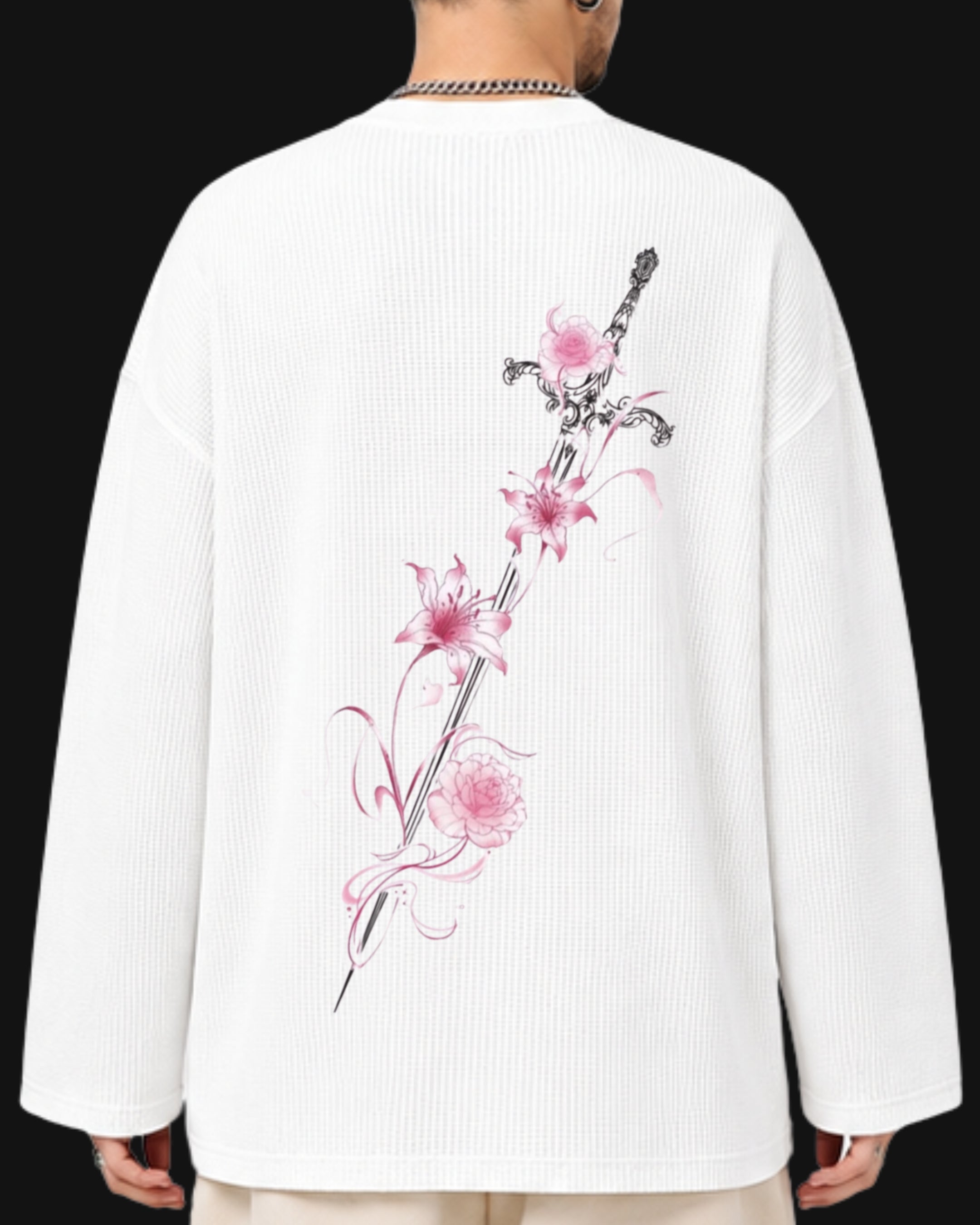 peace sword waffle knit tshirt