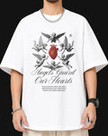 angels guard our heart oversized T-shirt