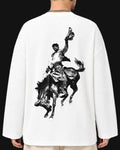 Horse rider waffle knit tshirt