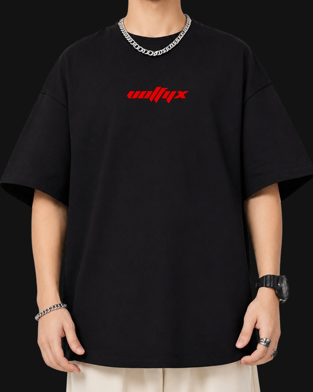 glad your parents did raw oversized T-shirt