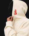 Volfyx basics hood print oversized hoodie (off white)