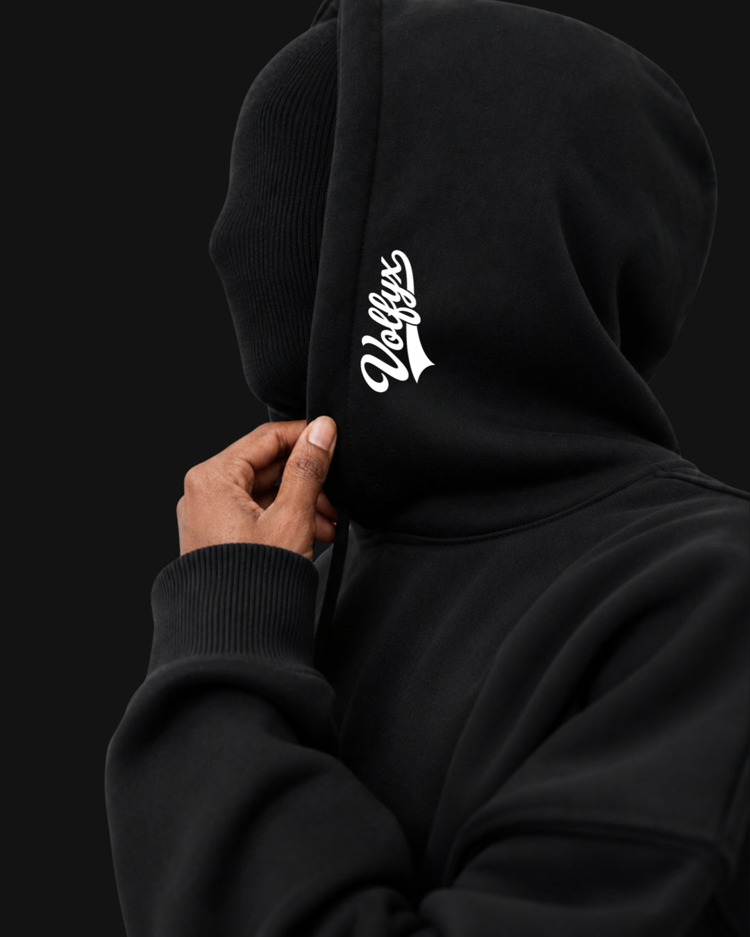 Volfyx basics hood print oversized hoodie