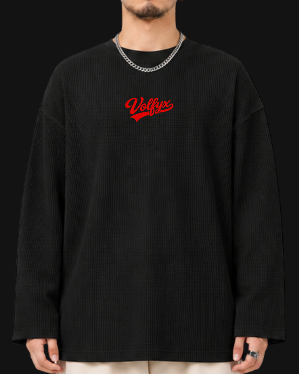 moneyfesting waffle knit tshirt