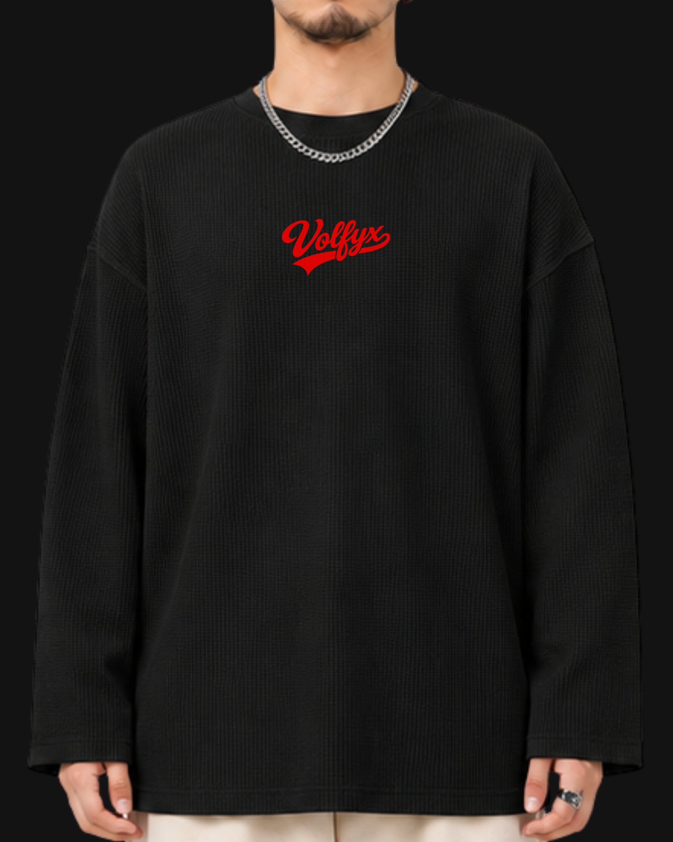 moneyfesting waffle knit tshirt